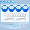 BALAVA Boat Wobble Roller 5"x3", Boat Trailer Roller Marine Ribbed Wobble Roller Boat Trailer Wobble Roller Assembly with Washers and pins for Boat Yacht Trailer (Blue,4 Pack) view 3