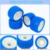 BALAVA Boat Wobble Roller 5"x3", Boat Trailer Roller Marine Ribbed Wobble Roller Boat Trailer Wobble Roller Assembly with Washers and pins for Boat Yacht Trailer (Blue,4 Pack) view 4