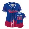 Custom Baseball Jersey Football City Skyline Design Hip Hop Button Down Shirt Stitched/Printed Personalized Name & Number Fans Gift for Football Mom Women Girls S-4XL view 1