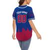 Custom Baseball Jersey Football City Skyline Design Hip Hop Button Down Shirt Stitched/Printed Personalized Name & Number Fans Gift for Football Mom Women Girls S-4XL view 2