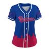Custom Baseball Jersey Football City Skyline Design Hip Hop Button Down Shirt Stitched/Printed Personalized Name & Number Fans Gift for Football Mom Women Girls S-4XL view 3
