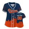 Custom Baseball Jersey Football City Skyline Design Hip Hop Button Down Shirt Stitched/Printed Personalized Name & Number Fans Gift for Football Mom Women Girls S-4XL view 1