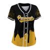 City Custom Football Mom Women Black Yellow Baseball Jersey Graffiti Shirts Printed/Stitched Personalized Gifts for Mom Women Birthday Design Name Number view 2