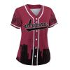 Custom Baseball Jersey Football City Skyline Design Hip Hop Button Down Shirt Stitched/Printed Personalized Name & Number Fans Gift for Football Mom Women Girls S-4XL view 3