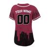 Custom Baseball Jersey Football City Skyline Design Hip Hop Button Down Shirt Stitched/Printed Personalized Name & Number Fans Gift for Football Mom Women Girls S-4XL view 4