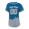 Custom Baseball Jersey Football City Skyline Design Hip Hop Button Down Shirt Stitched/Printed Personalized Name & Number Fans Gift for Football Mom Women Girls S-4XL view 3