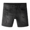KIDSCOOL SPACE Little Child Denim Shorts,Strtchy DenimAbove Kneee Ripped Summer Short Pants, Black, 3-4 Years view 1