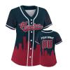 Custom Baseball Jersey Football City Skyline Design Hip Hop Button Down Shirt Stitched/Printed Personalized Name & Number Fans Gift for Football Mom Women Girls S-4XL view 1