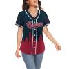Custom Baseball Jersey Football City Skyline Design Hip Hop Button Down Shirt Stitched/Printed Personalized Name & Number Fans Gift for Football Mom Women Girls S-4XL view 2