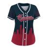Custom Baseball Jersey Football City Skyline Design Hip Hop Button Down Shirt Stitched/Printed Personalized Name & Number Fans Gift for Football Mom Women Girls S-4XL view 3