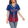 Custom Baseball Jersey Football City Skyline Design Hip Hop Button Down Shirt Stitched/Printed Personalized Name & Number Fans Gift for Football Mom Women Girls S-4XL view 2
