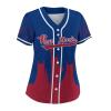 Custom Baseball Jersey Football City Skyline Design Hip Hop Button Down Shirt Stitched/Printed Personalized Name & Number Fans Gift for Football Mom Women Girls S-4XL view 3