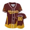 Custom Baseball Jersey Football City Skyline Design Hip Hop Button Down Shirt Stitched/Printed Personalized Name & Number Fans Gift for Football Mom Women Girls S-4XL view 1