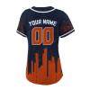 Custom Baseball Jersey Football City Skyline Design Hip Hop Button Down Shirt Stitched/Printed Personalized Name & Number Fans Gift for Football Mom Women Girls S-4XL view 4