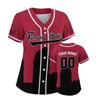 Custom Baseball Jersey Football City Skyline Design Hip Hop Button Down Shirt Stitched/Printed Personalized Name & Number Fans Gift for Football Mom Women Girls S-4XL view 1