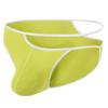 SUMABA Men's Sexy Briefs String Waist Exotic Cut Out Bikini Briefs Low Rise Thin Breathable Mesh Underwear Lightweight Yellow Panties for Male xxxl 3xl view 3