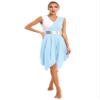 Yhong Women Color Block Liturgical Praise Dance Dress Sleeveless Lyrical Dance Dress Worship Tunic Overlays LightBlue Medium view 3