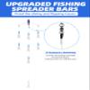 BLUEWING 18" Upgraded Fishing Spreader Bar Starboard Walker Offshore Trolling Spreader Bar with 6" Bulb Squids and 316 Stainless Steel Rod for Wahoo Tuna Marlin Mahi Mahi, Crystal Blue view 2