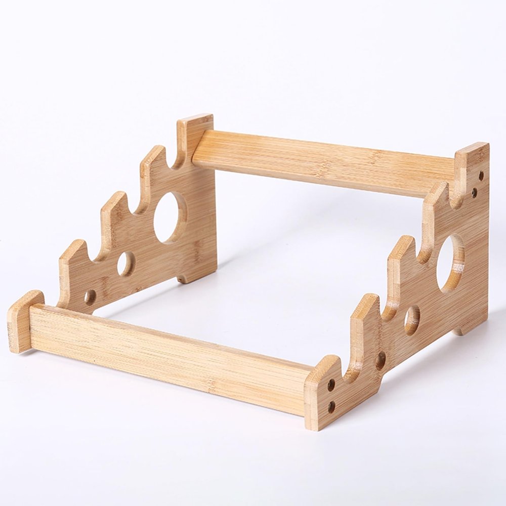 ROYUMI 3/4/5/6 Tier Bamboo Display Stand for Sword/Flute, Samurai Katana Sword Holder, Home Storage Weapon Rack for Genji/Dagger/Wand (Size : 4-Tier)