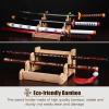 ROYUMI 3/4/5/6 Tier Bamboo Display Stand for Sword/Flute, Samurai Katana Sword Holder, Home Storage Weapon Rack for Genji/Dagger/Wand (Size : 4-Tier) view 3