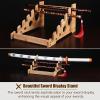 ROYUMI 3/4/5/6 Tier Bamboo Display Stand for Sword/Flute, Samurai Katana Sword Holder, Home Storage Weapon Rack for Genji/Dagger/Wand (Size : 4-Tier) view 4