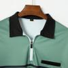 warehouse clearance Mens Shirts Casual Stylish Button Down Short Sleeve Polo Shirt Summer Vacation Shirts Loose Athletic Pullover Tee t shirt for men 2024 Green XL view 3
