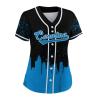 Custom Baseball Jersey Football City Skyline Design Hip Hop Button Down Shirt Stitched/Printed Personalized Name & Number Fans Gift for Football Mom Women Girls S-4XL view 3