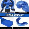 Kanayu 12 Pcs Kids Boxing Equipment Set for Beginners Ages 6-18 Years Including Boxing Helmet and Gloves Hand Wraps Sport Mouthguards Taekwondo Sparring Gear for Kids and Children(Blue, White) view 3