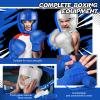 Kanayu 12 Pcs Kids Boxing Equipment Set for Beginners Ages 6-18 Years Including Boxing Helmet and Gloves Hand Wraps Sport Mouthguards Taekwondo Sparring Gear for Kids and Children(Blue, White) view 4