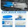 BLUEWING 18" Upgraded Fishing Spreader Bar Port Walker Offshore Trolling Spreader Bar with 6" Bulb Squids and 316 Stainless Steel Rod for Wahoo Tuna Marlin Mahi Mahi, Crystal Blue view 4