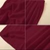 Hisanny Womens Plus Size Linen Pants Wide Leg Palazzo Trousers High Elastic Waist Flowy Culottes with Pockets Wine Red Large view 2