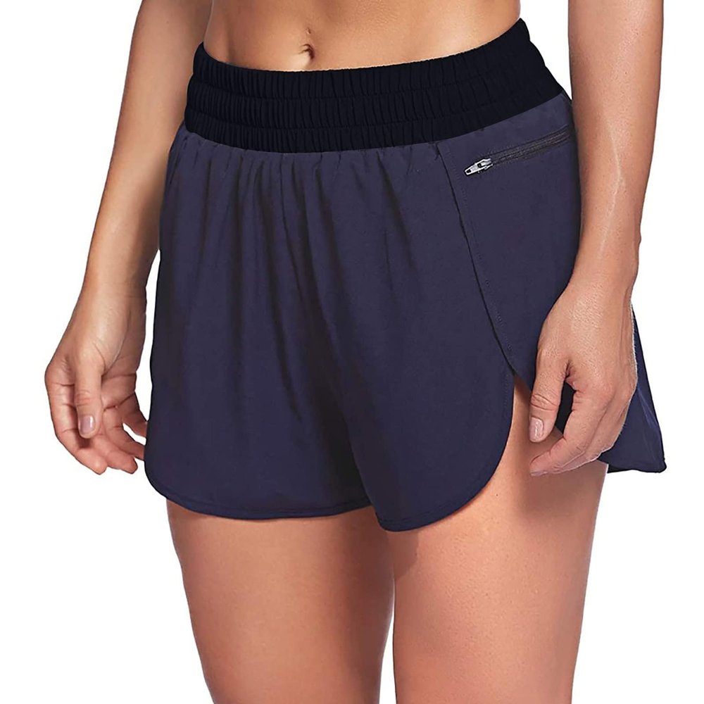 2024 Latest Soft Comfy Cotton Workout Pants Breathable Lounge Dolphin Shorts Cycling Hiking Pants for Women Navy