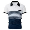 amazon deals of the day Mens Shirts Casual Stylish Button Down Short Sleeve Polo Shirt Summer Vacation Shirts Loose Athletic Pullover Tee shirts for men 2024 White XL view 4