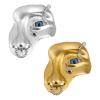 Staol Exaggerated Vintage Half Face Brooch - Alloy Fashion Coat Lapel Pin - Orcs Mask Clothing Jewelry view 2