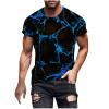 T Shirts for Man Big and Tall Short Sleeve Casual Athletic Shirts Funny 3D Flame Print Graphic Tee Shirts for Men Men Shirts Blue 2X view 1