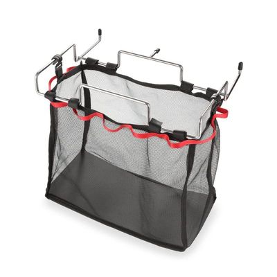 BEIJIALY Hanging Mesh Camping Organizer Storage Bag, Storage Mesh Bag Portable PVC Plastic Rubber Expanding Space Wide Compatible Hanging Mesh Bag for Outdoor(Black)
