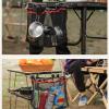 BEIJIALY Hanging Mesh Camping Organizer Storage Bag, Storage Mesh Bag Portable PVC Plastic Rubber Expanding Space Wide Compatible Hanging Mesh Bag for Outdoor(Black) view 2