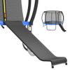 Universal Trampoline Slide Ladder for 10/12/14/15FT Trampolines, Black and Silver Design with Heavy Duty Steel Frame, Easy to AssembleSafety & Buffer Bottom for Kids to Climb Up & Slide Down(Black) view 1
