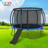Universal Trampoline Slide Ladder for 10/12/14/15FT Trampolines, Black and Silver Design with Heavy Duty Steel Frame, Easy to AssembleSafety & Buffer Bottom for Kids to Climb Up & Slide Down(Black) view 3