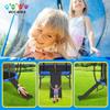 Universal Trampoline Slide Ladder for 10/12/14/15FT Trampolines, Black and Silver Design with Heavy Duty Steel Frame, Easy to AssembleSafety & Buffer Bottom for Kids to Climb Up & Slide Down(Black) view 4