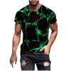 T Shirts for Man Big and Tall Short Sleeve Casual Athletic Shirts Funny 3D Flame Print Graphic Tee Shirts for Men Funny Shirts for Men 2024 Green 2X view 1