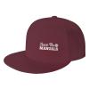 GEZHONU Save The Manual Hat Snapback Hat Flat Bill Baseball Cap Hip Hop Funny Men Gift Unisex Dark Red view 1