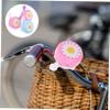 Kisangel 3pcs Cute Bike Bell Loud Crisp Ring for Boy Girl Durable Cartoon Design for Mountain and Road Bikes Accessories for Young Riders Pink White Pink Purple Blue White view 4
