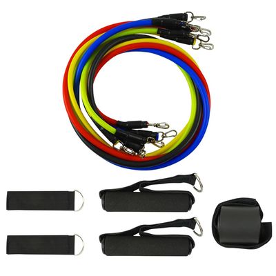 11 Pcs Fitness Pull Rope Latex Resistance Bands Yoga Fitness Home Gym