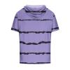 Amazon Deals Graphic Tees for Men Casual Stylish Short Sleeve Pullover Hooded Shirts Loose Fit Gradient Color Drawstring Shirt Mens t Shirts Purple XL view 3