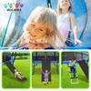 Trampoline Ladder and Slide Kit - Universal 3 Steps Stair Slide with Buffer, Easy to Climb Trampoline Accessories for Kids, Replacement Parts & Attachmentfor 10 12 14 15ft Trampolines (Silver) view 2