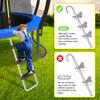 Trampoline Ladder and Slide Kit - Universal 3 Steps Stair Slide with Buffer, Easy to Climb Trampoline Accessories for Kids, Replacement Parts & Attachmentfor 10 12 14 15ft Trampolines (Silver) view 4