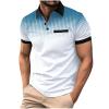 Muscularfit Mens Shirts Casual Stylish Button Down Short Sleeve Polo Shirt Summer Vacation Shirts Loose Athletic Pullover Tee view 1