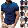 Muscularfit Mens Shirts Casual Stylish Button Down Short Sleeve Polo Shirt Summer Vacation Shirts Loose Athletic Pullover Tee view 1