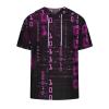 Warehouse Clearance Graphic Tees for Men Casual Stylish Short Sleeve Pullover Hooded Shirts Loose Fit Gradient Color Drawstring Shirt t Shirt for Men 2024 Hot Pink XL view 2
